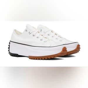 Converse Run Star Hike Low Sneakers - US Men's 8 - Canvas White